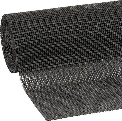EasyLiner Select Grip Shelf Liner - Easy to Install & Cut to Fit - Non Slip, Non Adhesive, Drawer Shelf & Cabinet Liner for Kitchen, Bathroom, Pantry Cupboards - 12in. x 24ft. - Black
