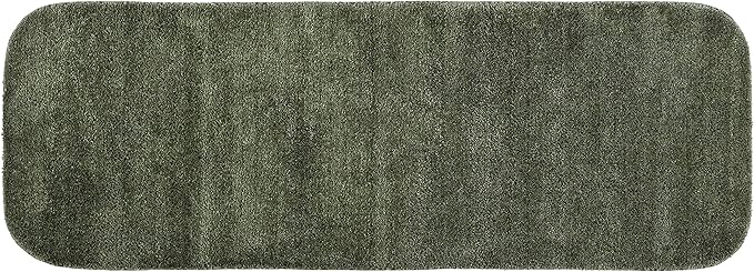 Garland Rug Traditional Nylon Washable Deep Fern 22" X 60" Bath Rug - Soft, Absorbent, And Stylish for Your Bathroom
