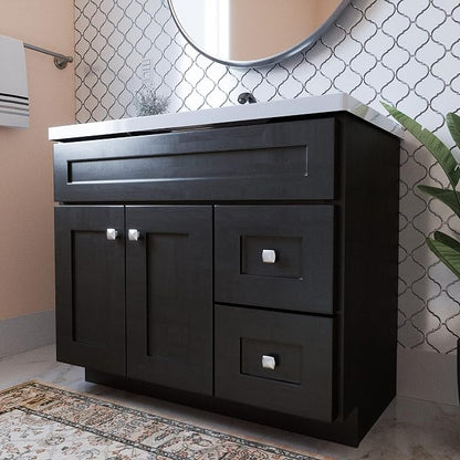 Design House Brookings Bathroom Vanity, 36", Espresso | Adjustable Hinges, Freestanding, Contemporary/Modern, Wood, Bath, 586990