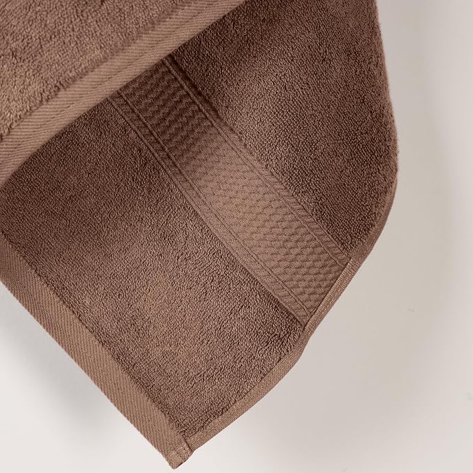 SUPERIOR Egyptian Cotton Plush & Absorbent, Bath Towel Set of 2, Chocolate | Quick Dry, Soft Luxury Towel Set, Bath Essentials for Bathroom, Guest Bath, Spa, 2 Piece Bath, Madeline Towels