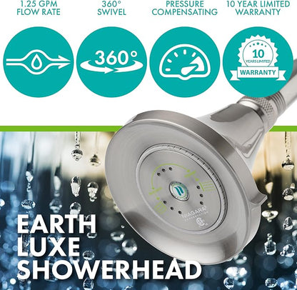 Niagra Conservation N3912BN Earth Luxe High Efficiency Showerhead, Brushed Nickel