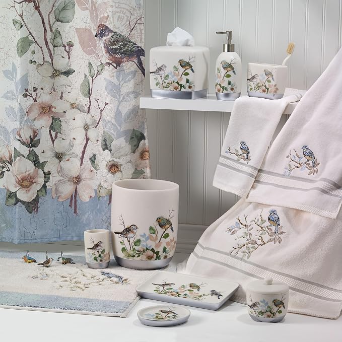 Avanti Linens - Toothbrush Holder, Countertop Accessories, Nature Inspired Bathroom Decor (Love Nest Collection)