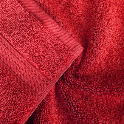 Superior Egyptian Cotton 800 GSM Plush & Absorbent, 9 Piece Set, Red | Quick Dry, Soft Luxury Towel Set, Bath Essentials, Guest Bath, Spa, 3 Bath, 3 Hand, 3 Face Towel, Madeline Towels