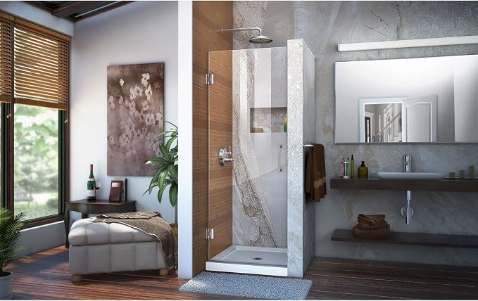 DreamLine Unidoor 23 in. W x 72 in. H Frameless Hinged Shower Door in Chrome, SHDR-20237210F-01