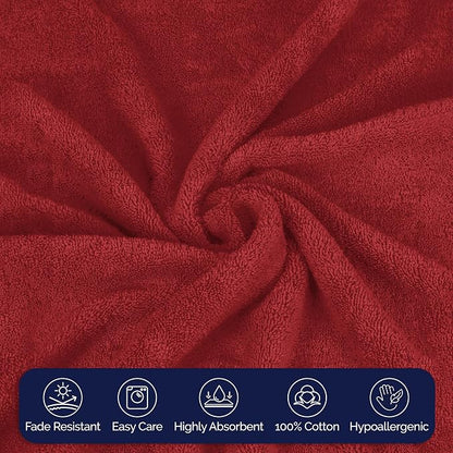 Elegant Comfort Premium Super Soft Highly Absorbent 1 Piece Oversized Bath Sheet - 40" x 80" inch, Luxurious Hotel Spa Quality 100% Turkish Cotton Extra Large Bath Towels for Adults, Burgundy