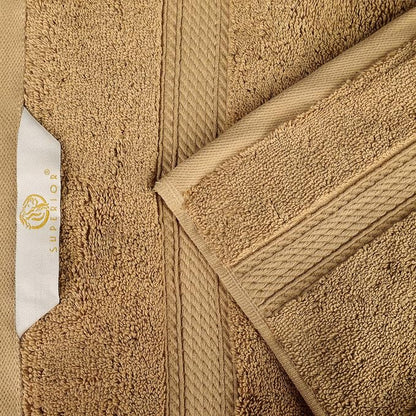 SUPERIOR Egyptian Cotton Pile Heavyweight Bath Sheet, 2 Piece Set, Toast | Highly Absorbent, Ultra Soft Luxury 800 GSM Towel Set for Bathroom, Shower, Hotel Essentials Oversize Plush Madeline Towels