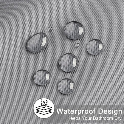 AooHome 36 Width x 72 Height Inch Stall Size Shower Curtain, Fabric Bathroom Curtain for Hotel, Water Repellent, Light Grey