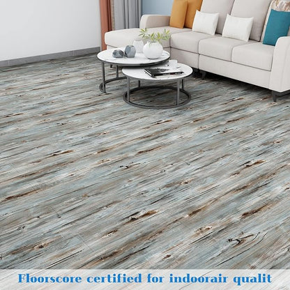 Lareko Peel and Stick Floor Tile, Waterproof Vinyl Plank Flooring | 72-Pack 108 Sq.Ft, Self-Adhesive Laminate Vinyl Tiles,Realistic Wood Grain for DIY Bathroom, Laundry Room & Rental Upgrades