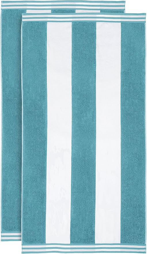 Superior Oversized Beach Towel, Turquoise (Set of 2)