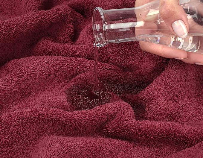 American Soft Linen 100% Cotton 600 GSM Turkish 40x80 Oversized Bath Towel Sheet, Extra Large Adult Towels for Bathroom, Bordeaux Red Bath Sheet