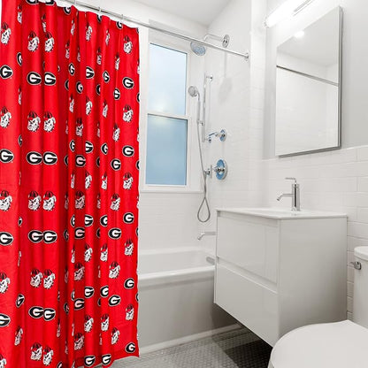 Everything Comfy Georgia Bulldogs Bright and Colorful Shower Curtain Cover 70" x 72"