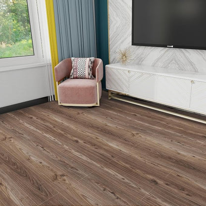 Lareko Peel and Stick Floor Tile, Waterproof Vinyl Plank Flooring | 36-Pack 54 Sq.Ft, Self-Adhesive Laminate Vinyl Tiles,Realistic Wood Grain for DIY Bathroom, Laundry Room & Rental Upgrades