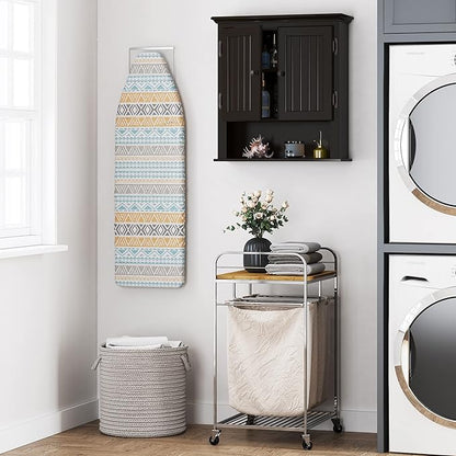 UTEX Bathroom Cabinet Wall Mounted, Wood Hanging Cabinet, Wall Cabinets with Doors and Shelves Over The Toilet, Espresso