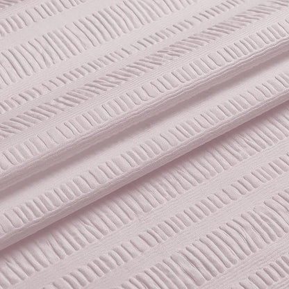 Aiyufeng Moga Pink Shower Curtain - 3D Embossed Cloth Shower Curtain for Bathroom, Hotel Luxury Pink Bathroom Curtains, Machine Washable, Standard Size 72Wx78H
