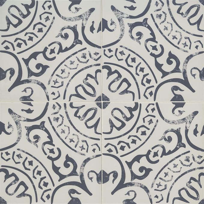MSI Indigo 8x8in Encaustic Glazed Porcelain Wall Floor Tile Flooring