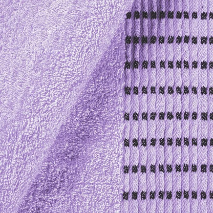 Ultra Soft 3 Pack Cotton Towel Set, Contains a Bath Towels 28x55 inch, a Hand Towels 16x24 inch & a Wash Coths 12x12 inch, Ideal Everyday use, Compact & Lightweight - Purple
