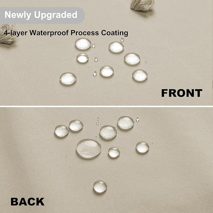 LilyCat Beige Farmhouse Tufted Floral Shower Curtain with Tassel, 72" x 72" | Waterproof Boho Fabric Shower Curtain Set with Hooks, Cute Rustic Vintage Bathroom Décor, Minimalist Cloth Bathroom Curtain