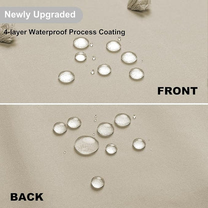 LilyCat Beige Farmhouse Tufted Floral Shower Curtain with Tassel, 72" x 72" | Waterproof Boho Fabric Shower Curtain Set with Hooks, Cute Rustic Vintage Bathroom Décor, Minimalist Cloth Bathroom Curtain