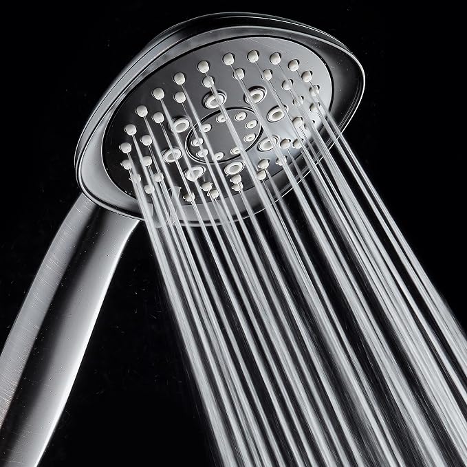 AquaDance, Oil-Rubbed Bronze Luxury Square 6-setting High-Pressure Hand Extra-Long 72" Stainless Steel Hose, Bracket, Solid Brass Fittings, Finish. Premium Handheld Shower Head from Top American