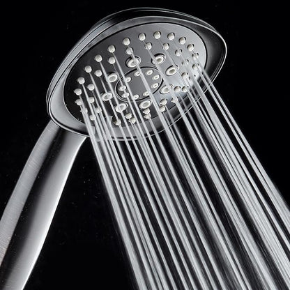 AquaDance, Oil-Rubbed Bronze Luxury Square 6-setting High-Pressure Hand Extra-Long 72" Stainless Steel Hose, Bracket, Solid Brass Fittings, Finish. Premium Handheld Shower Head from Top American