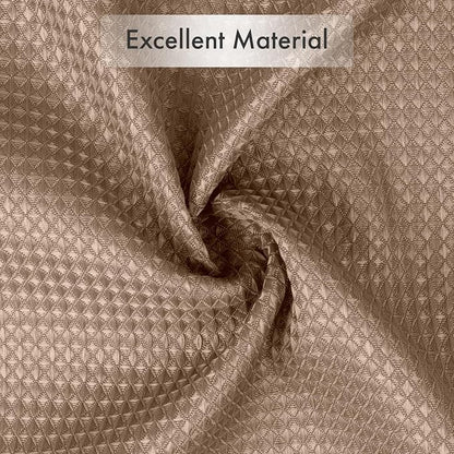 AmazerBath Taupe Shower Curtain Waffle Textured, Fabric Shower Curtain Tan Thick Heavy Duty 240GSM Hotel Quality Bathroom Shower Curtains, 72 x 78 Inches