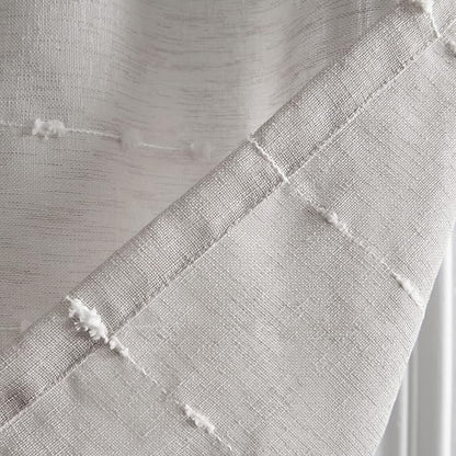 Lush Decor Farmhouse Textured Sheer Window Curtain Valance, 52"W x18"L, Gray