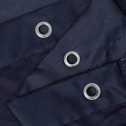 Fabric Shower Curtain or Liner 36 x 72 Inches Bath Stall Size with 2 Bottom Magnets, Hotel Quality, Washable, Water Repellent, Navy