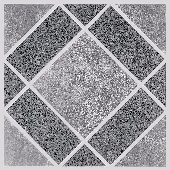 Nexus Self Adhesive 12-Inch Vinyl Floor Tiles, 20 Tiles, 12 x 12 in | Self-Adhesive Backing and Multi-Plank Coverage Pack: Vinyl Planks Combine Durable Surface Detail, Wood-Look Texture, and