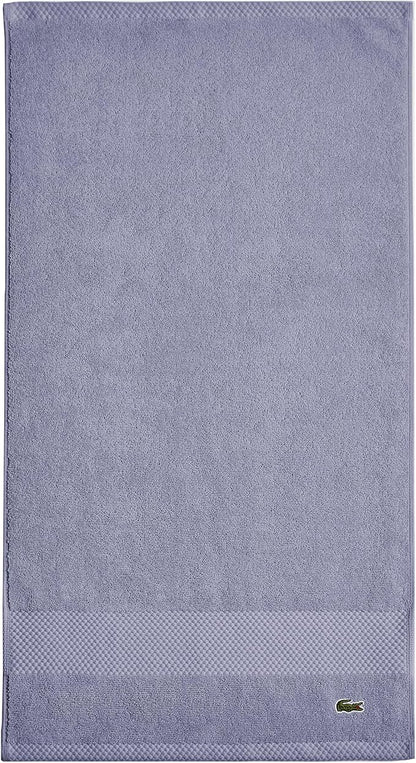 Lacoste Heritage 100% Supima Cotton Hand Towel, Light Denim, 16" x 30" – Highly Absorbent & Quick Drying, Premium Super Soft Bath Towel, Bathroom Essential, Gift for All Occasions, Machine Washable