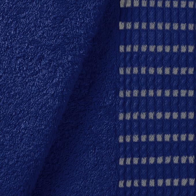 Cotton 2 Pack Oversized Bath Towel Set 28x55 inches, Large Bath Towels, Ultra Absorbant Compact Quickdry & Lightweight Towel, Ideal for Gym Travel Camp Pool - Navy Blue