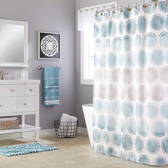 SKL Home Seabrook Stripe Hand Towel Set-2pc, Premium 100% Cotton, Teal | 550 GSM weight. Spa-level quality. Soft & absorbent textured jacquard. For the bathroom, kitchen, bar or any sink space.