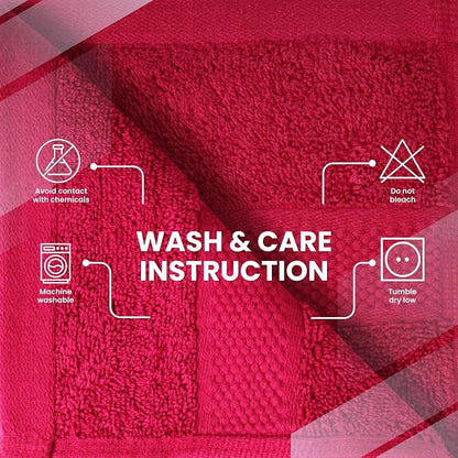 Infinitee Xclusives 100% Cotton Luxury Wash Cloths for Showering - 12 Pack | Washcloths [13x13] - Soft and Absorbent Face Towels for Bathroom Wash Clothes - Gym, Spa & Hotel Use