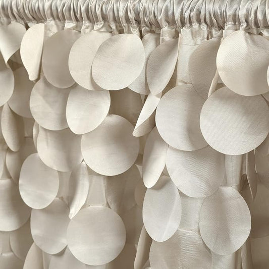 Lush Decor Gigi Valance Curtain Single 70" W x 14" L Wheat - Neutral Valances for Windows - Vintage Kitchen Curtains - Glam Decor - Bathroom Valance