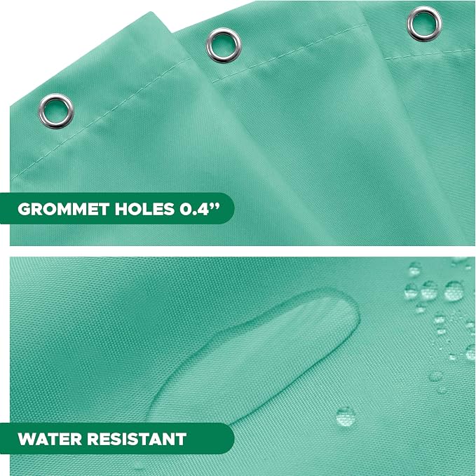 Fabric Shower Curtain Liner 72"W x 84"L-Teal Extra Long Shower Liners | Hotel Quality Water Resistant Machine Washable Shower Liner-Cloth Polyester Light Weight High Ceilings Bathroom Curtain Liner