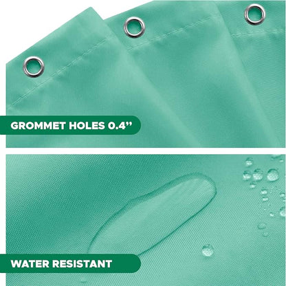 Fabric Shower Curtain Liner 72"W x 84"L-Teal Extra Long Shower Liners | Hotel Quality Water Resistant Machine Washable Shower Liner-Cloth Polyester Light Weight High Ceilings Bathroom Curtain Liner