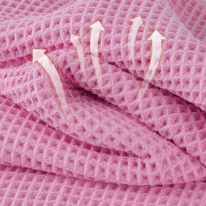 MICROFI New Microfiber Waffle Bath Towels, 2 Pieces, Oversized, Soft, Absorbent, Fast Drying, Lint Free 430 GSM (30''x60''/76cm x 152cm)