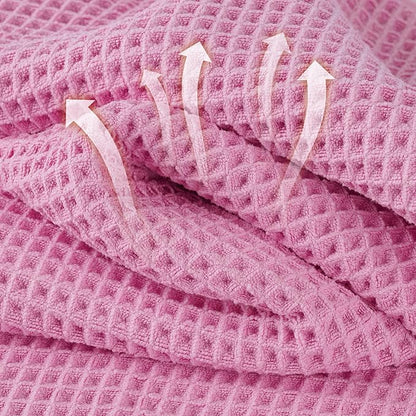 MICROFI New Microfiber Waffle Bath Towels, 2 Pieces, Oversized, Soft, Absorbent, Fast Drying, Lint Free 430 GSM (30''x60''/76cm x 152cm)