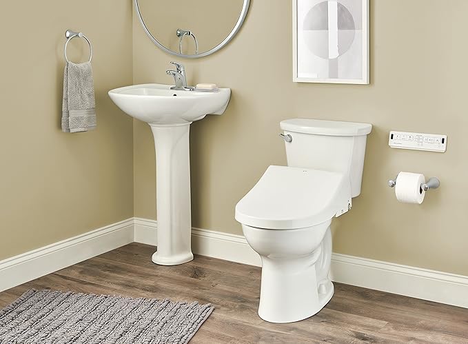 American Standard 8012A70GRC-415 INAX Heated Shower Toilet Bidet Seat with Remote Control + Dual Nozzle, White