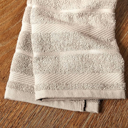 KitchenAid Albany Kitchen Towel 8-Pack Set, Milkshake Tan/White, 16"x26"