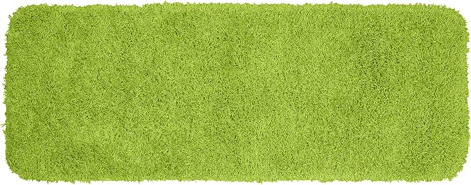 Garland Rug Jazz Nylon Washable 22 in. x 60 in. Lime Green Bath Rug Soft, Absorbent, and Stylish for Your Bathroom