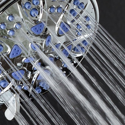 AquaDance Antimicrobial – Anti-Clog High-Pressure 6-Setting Shower Head with Microban Nozzle Protection from Growth of Mold, Mildew & Bacteria for Stronger Shower! 4" Sunset Blue | More Power, Better Shower Hygiene! Lifetime Antimicribial Nozzle Protec...