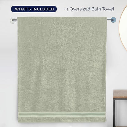 Elegant Comfort Premium Super Soft Highly Absorbent 1 Piece Oversized Bath Sheet - 40" x 80" inch, Luxurious Hotel Spa Quality 100% Turkish Cotton Extra Large Bath Towels for Adults, Mint Green
