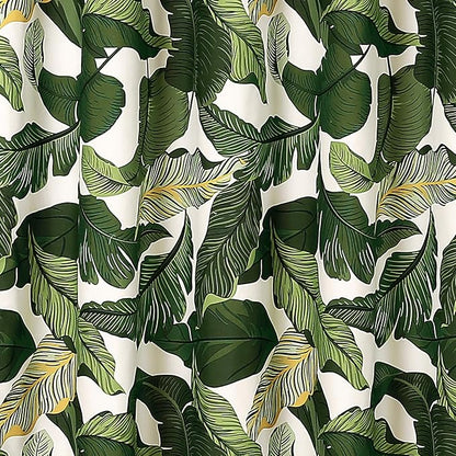 Lush Decor Tropical Paradise Shower Curtain Single 72" W x 72" L Green - Tropical Shower Curtains for Bathroom - Bathroom Curtain - Coastal Decor