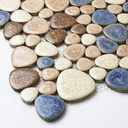Yosemite Matte Pebble Stone Tiles for Shower Floor Bathroom Mosaic Tile Extremely Non Slip [5 Sheets]