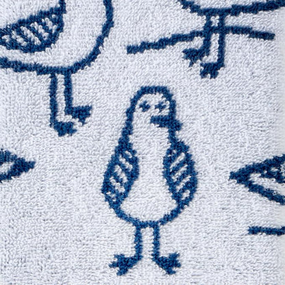 SKL Home Nautical Seagull Sam Hand Towel Set-2pc, Reversible, White | 100% Cotton. Plush & absorbent jacquard. Great for everyday & coastal décor in the bathroom, kitchen or bar.