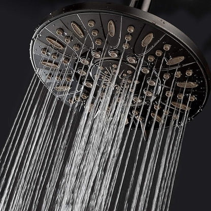 AquaDance OIL RUBBED BRONZE High Pressure 6-Setting 7" Rain Shower Head – Angle Adjustable, Anti-Clog Showerhead Jets, Tool-Free Installation - USA Standard Certified - U.S. Brand | Angle Adjustable with Extra-wide Flow Coverage & High Precision Anti-c...
