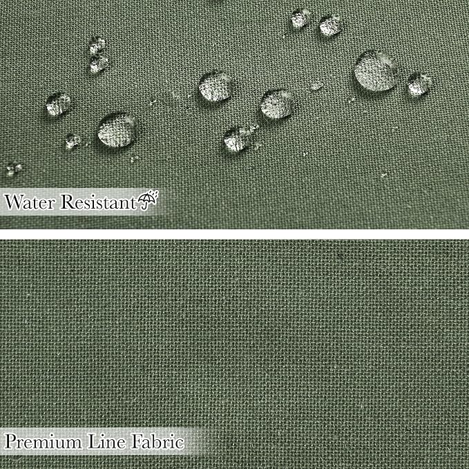 KGORGE Forest Green Shower Curtain for Bathroom, Linen Fabric Semi Sheer Lightweight Waterproof Thick Neutral Button Hole Shower Curtains for Bathtub, 72 x 72 inches Long, 12 Hooks Included, 1 Panel