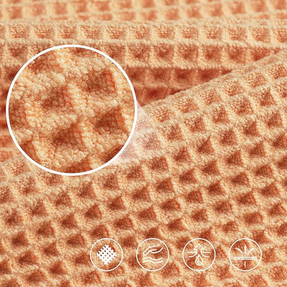 POLYTE 430 GSM Poly Blend Microfiber Quick Dry Waffle Bath Towel, 30x60 in | 4 Pack, Oversize, Lint Free, Body Towel