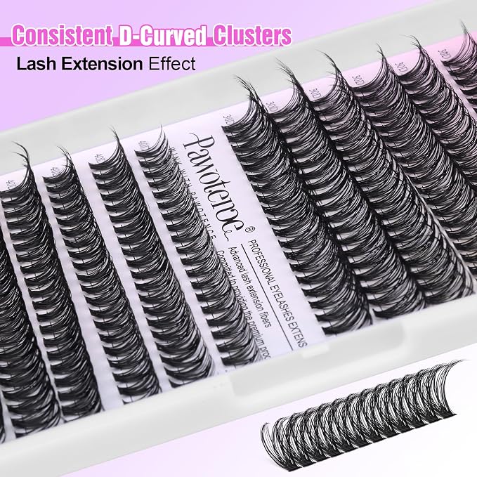 Lash Clusters 280pcs Individual Lashes 30D 40D Cluster Eyelash Extensions 9-16mm Eyelash Clusters Lash Extensions for Self Application (30D&40D, 0.07D, 9-16mm)