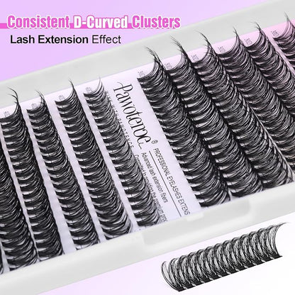 Lash Clusters 280pcs Individual Lashes 30D 40D Cluster Eyelash Extensions 9-16mm Eyelash Clusters Lash Extensions for Self Application (30D&40D, 0.07D, 9-16mm)